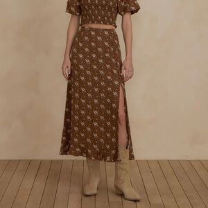 Rylee & Cru Autumn Rose Midi Skirt